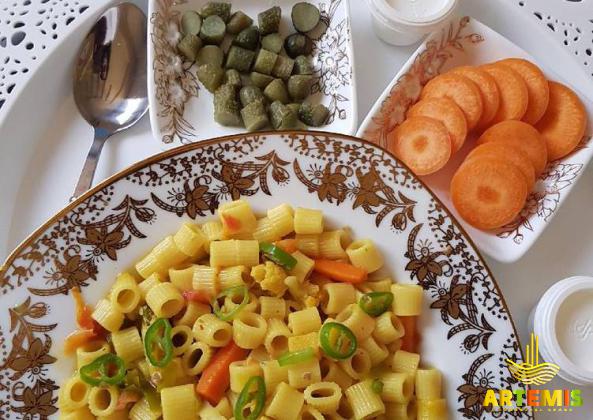 المکونات الاساسیه فی المکرونه